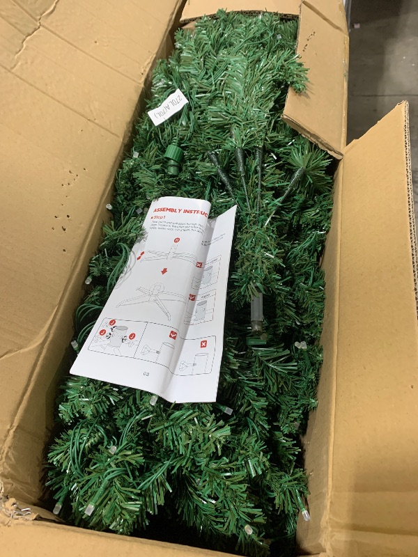 Photo 1 of SEE NOTES........HOLLO STAR 6 ft Prelit Christmas Tree with 270 LED Lights, App Control, Artificial Christmas Tree with Multi-Color RGBW Lights, 1072 Branch Tips, Metal Base, Easy to Assemble, for Home, Party