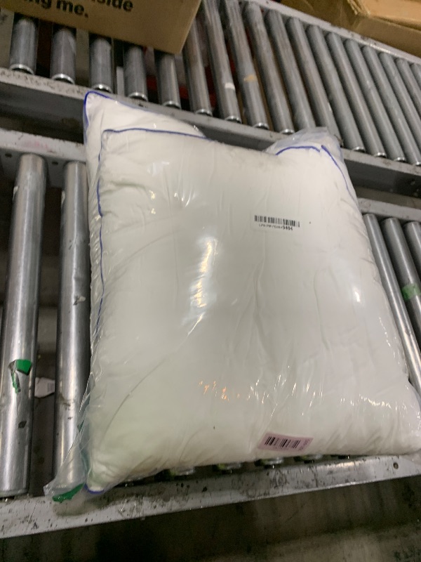 Photo 1 of *USED/STAINED** Wuuyuef 20x20 Pillow Inserts Set of 2, Machine Washable Soft Fluffy Hypoallergenic Virgin Polyester Premium Throw Pillow Stuffer, Decorative Cushion for Bed, Couch, Sofa, Indoor - White
