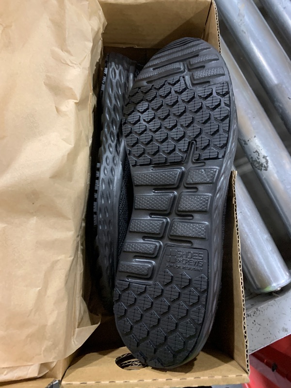 Photo 1 of Shoes for Crews Men's Slip-Resistant Work Sneakers – Comfortable, Non-Slip Shoes – Ideal for Food Service, Healthcare & Hospitality - Everlight, Size 8.5 Black