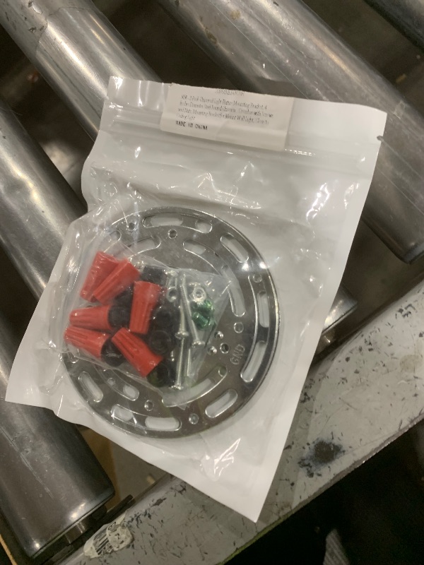 Photo 1 of 2 Pack Universal Light Fixture Mounting Bracket, 4 Inches Diameter Steel Round Universal Light Crossbar with Screws and Nuts, Mounting Bracket for Mount Wall Light, Close to Ceiling Light