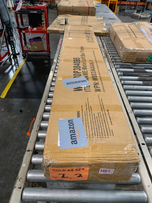 Photo 1 of ** SIMILAR/ PARTYIAL SET** SHA CERLIN Loft Bed Twin Size with Ladder and Guardrail,Heavy Duty Metal Slats Support No Box Spring Needed Small Space Saving Furniture for Bedroom Dorm,Black