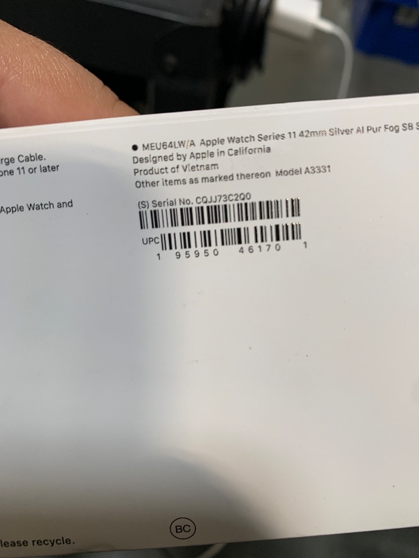 Photo 1 of ** FACTORY SEALED*******Apple Watch Series 11 [GPS 42mm] Smartwatch with Silver Aluminum Case with Purple Fog Sport Band - S/M. Sleep Score, Fitness Tracker, Health Monitoring, Always-On Display, Water Resistant