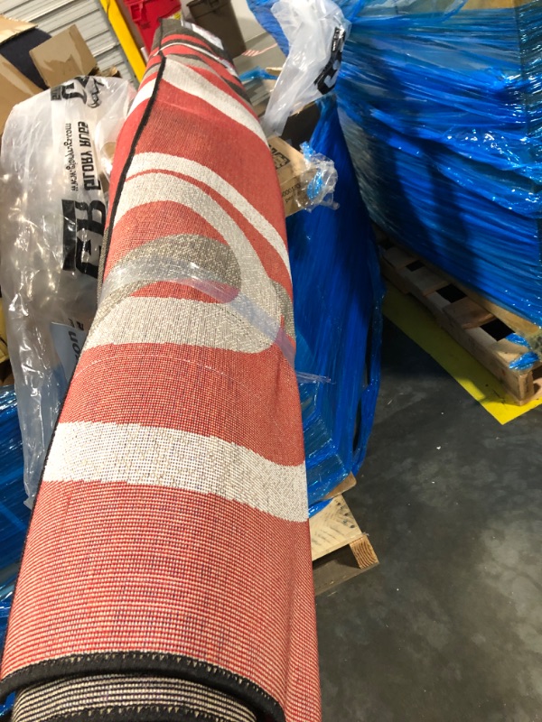 Photo 1 of ***DIRTY*** GLORY RUGS Area Rug Modern 8x10 Red Soft Hand Carved Contemporary Floor Carpet with Premium Fluffy Texture for Indoor Living Dining Room and Bedroom Area