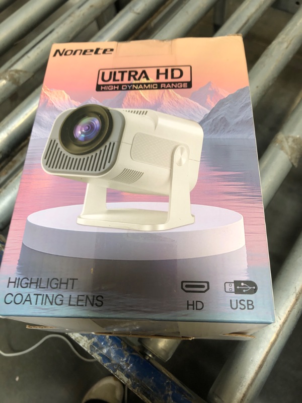 Photo 1 of [Projector 2026 Upgraded] Mini Projector Support 4K 1080P Auto Keystone 270°Rotatable with WiFi 6 and Bluetooth 5.2 Projector Portable Compatibile with HDMI/TV Stick/Memory Stick/Laptop,White