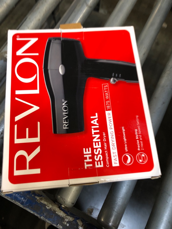 Photo 1 of *UNTESTED*
Revlon Compact Hair Dryer | 1875W Lightweight Design, Perfect for Travel, (Black)