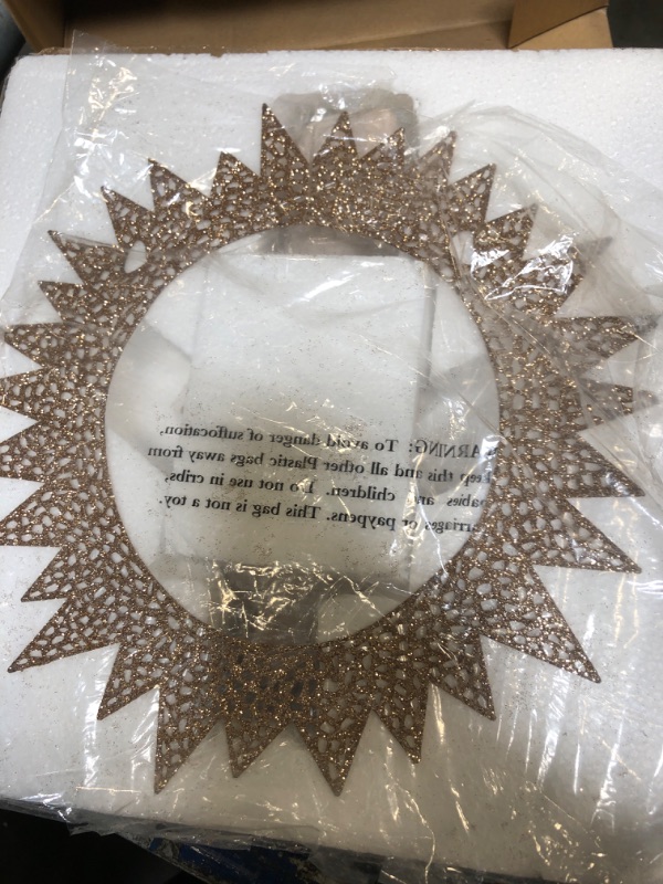 Photo 1 of *MINOR DAMAGE - USED*
Willow Tree Starlight Tree Topper, Radiating Warmth, Light and Love, Delicate, Pierced Metal Star Encrusted with Glitter Sparkles at Top Christmas Tree, Holiday Decor, Sculpted Hand-Painted Figure