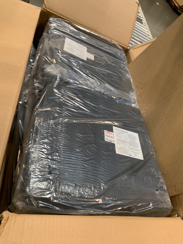 Photo 1 of ***01 BOX MISSING***FDW | Dining Table Set for 4 | 5-Piece Glass Black Dining Table | Kitchen Table with 4 Upholstered Chairs and Faux Leather Cushions | Space-Saving and Modern Design | for Dining Room, Easy to Assemble