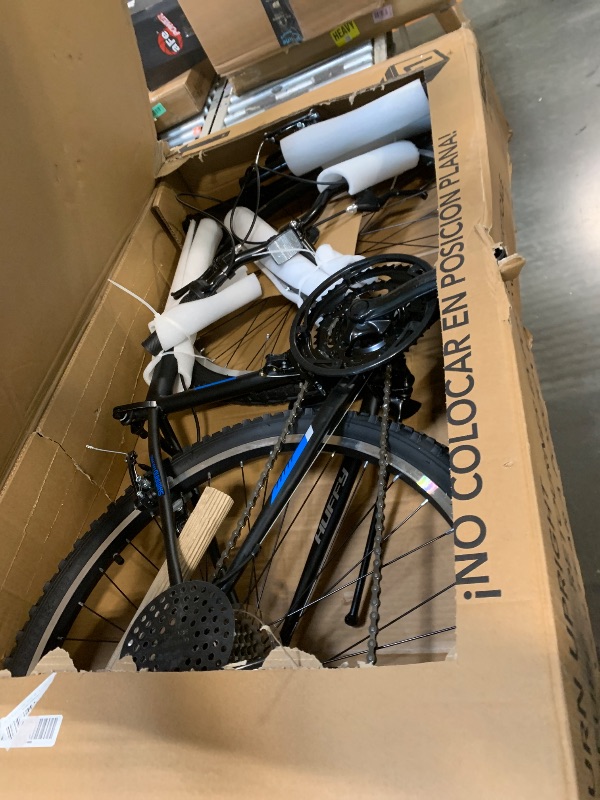 Photo 1 of ***Bent spokes*** Huffy Stone Mountain Mens 26 Inch Mountain Bike, Matte Black Frame, 21-Speed Shimano Twist Shifting, Front Suspension, Comfort Saddle | 20"/24"/26" Sizes, 6-21 Speeds, Dual Suspension Available |