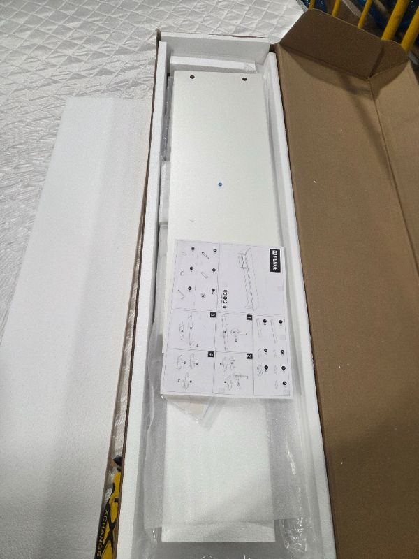 Photo 1 of ***FINAL SALE, SOLD AS PARTS*** Fenge Monitor Stand, Dual Monitor Riser, 42.5inch Large Desk Computer Monitor Stand Riser with Drawer, 2 Tier Wood & Acrylic Desktop Organizer for Computer, Laptop, Printer, TV Screen Riser