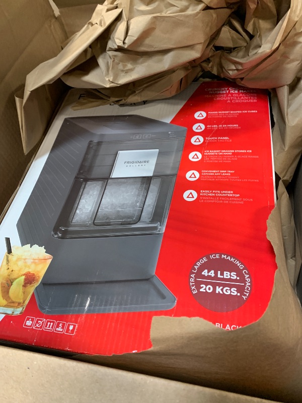 Photo 1 of ***FOR PARTS ONLY - NO RETURNS - SALE FINAL***FRIGIDAIRE Gallery Countertop Crunchy Chewable Nugget Ice Maker, 44lbs per Day, Auto Self Cleaning, 2.0 Gen, Black
