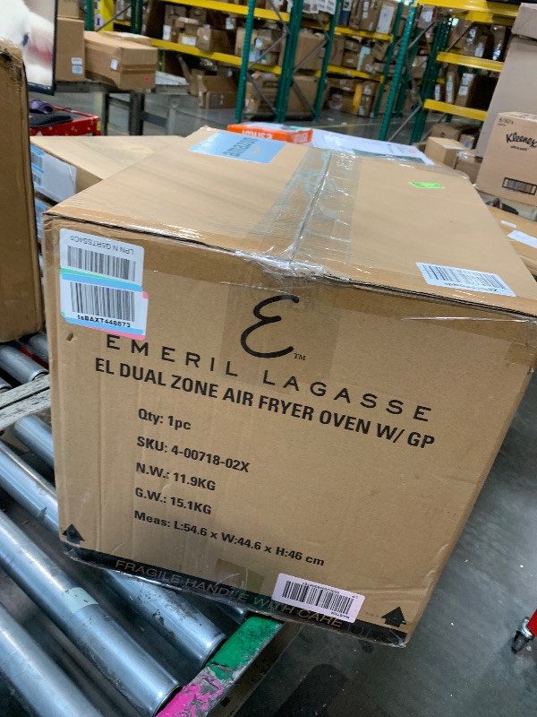 Photo 1 of ***VERY USED AND DIRTY***Emeril Lagasse Dual Zone 360 Air Fryer Oven Combo with French Door, 25 QT Extra Large, Cook Two Foods in Different Ways, Up to 60% Faster from Frozen to Finish