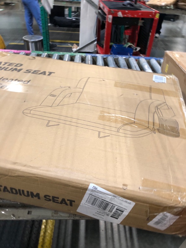 View 2 of ***ONLY 1*** HOPERAN 25" 2pcs Dual-Sided Heated Stadium Seats for Bleachers with Back Support, 3 Levels Heating Stadium Seating for Bleachers Seat with Backrest, 5 Pockets Portable Stadium Chair for Outdoor