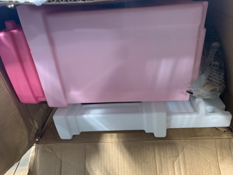 Photo 1 of ***MISSING PARTS*** Step2 Fun with Friends Kids Kitchen Playset, Indoor/Outdoor Kitchenette, Interactive Play with Lights and Sounds, Durable Plastic, Includes 25 Piece Toy Accessories, Toddlers 2+ Years Old, Pink