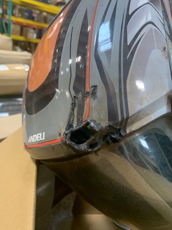 Photo 1 of ** DAMAGE MAJOR** ANDELI Welding Helmet - Panoramic 180° View 3.94"X3.74",True Color Auto Darkening Welding Helmet with Light, 6 Arc Sensor, 4/5-8/9-13 Type-C Charging Moner LED
