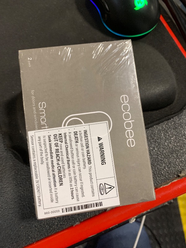 Photo 1 of ** factory sealed *** ecobee Smart Sensor for Doors & Windows 2 Pack - Wifi Contact Sensor for Home Security, Energy Savings - Compatible with Smart Thermostats - Temperature sensor, white