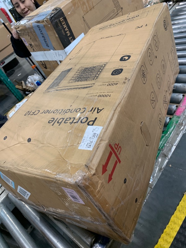 Photo 1 of ** VERY USED / UNTESTED ***  GarveeTech Portable Air Conditioners 10,000 BTU, Quiet Portable AC Unit with Dehumidifier, Fan Modes, Remote Control, and 24-Hour Timer, Ideal for Indoor Rooms up to 450 Sq.Ft, White