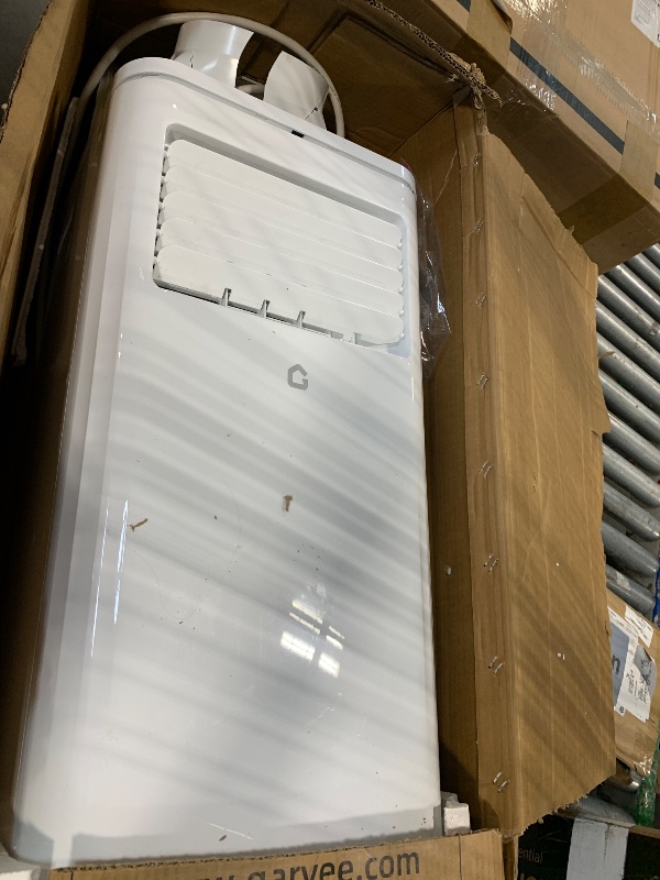 Photo 1 of ** VERY USED / UNTESTED ***  GarveeTech Portable Air Conditioners 10,000 BTU, Quiet Portable AC Unit with Dehumidifier, Fan Modes, Remote Control, and 24-Hour Timer, Ideal for Indoor Rooms up to 450 Sq.Ft, White