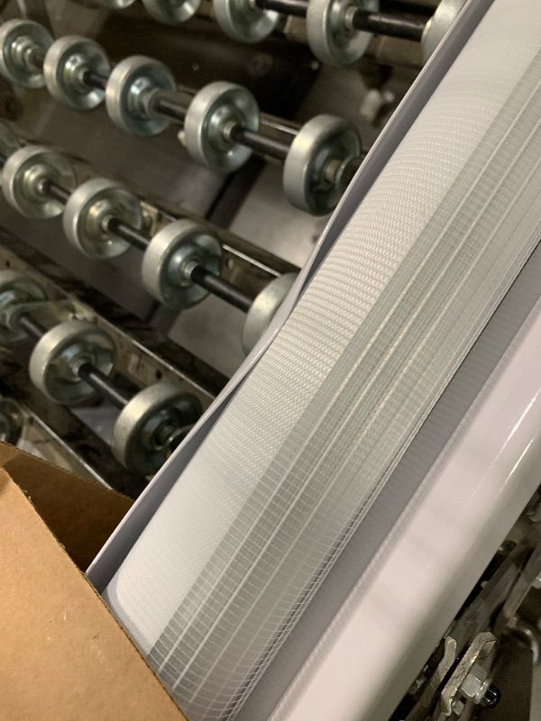 Photo 1 of ***MISSING HARDWARE, MINOR DAMAGE, SELLING FOR PARTS AS IS, FINAL SALE***KALYSIE Cordless Zebra Blinds for Windows, Free-Stop Pull Down Roller Window Shades with Valance, Light Filtering Dual Layers Sheer Shades for Home and Office, White, 35" W x 72" H**