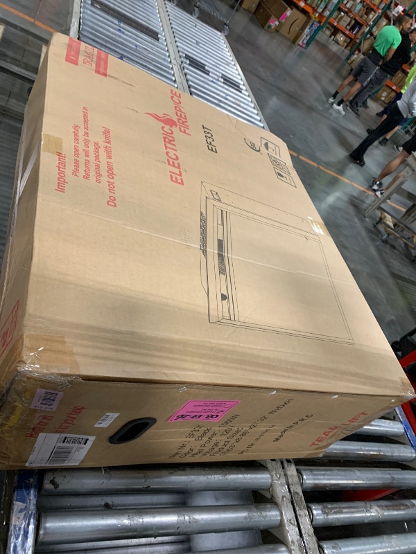 Photo 1 of *** FACTORY SEALED **** Dreamflame 36 inch Electric Fireplace, Wall Fireplace Electric with Remote Control, Realistic Log and Crackling Sound, Overheating Protection and Timer, 750/1500W Black