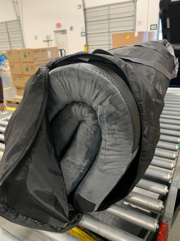Photo 1 of *MINOR DAMAGE - USED*
CYMULA CertiPUR-US Queen Memory Foam Camping Mattress Pad, Portable Foam Sleeping Pad for Camping, Roll up Sleeping Mat Guest Floor Bed for Sleepover, Car, Tent SUV Cot Mattress