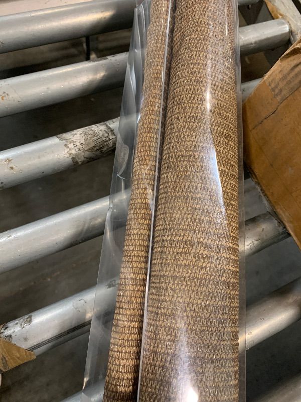 Photo 1 of ***BENT*** Coolaroo Outdoor Roller Shade with Wand - 95% UV Block Breathable Light Filtering Shade for Patio or Porch, Fade-Resistant, Easy-Clean Fabric, 10ft x 8ft, Walnut
