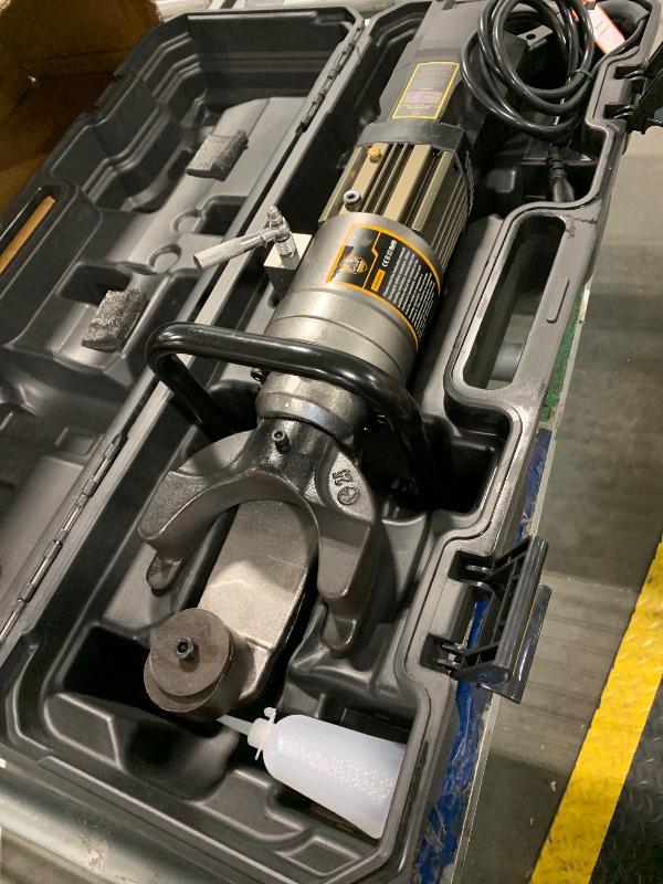 Photo 1 of [Upgraded Version] Electric Rebar Bender with Brushless Motor, 1100W Portable Hydraulic Rebar Bender Tool, Handheld Rebar Bender Machine, 110V ? (Max Rebar 1" 25mm #8)