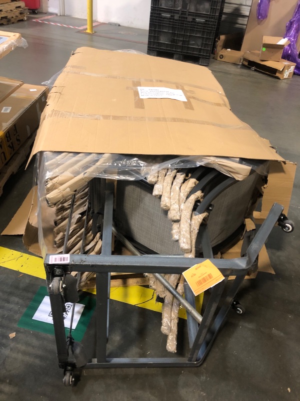 Photo 1 of ***SIMILAR ITEM/FACTORY SEALED***
Yaheetech Patio Dining Chairs Set of 4 with Armrests, Outdoor Folding Chairs with Metal Frame and Backrest for Lawn, Garden, Yard and Poolside, Gray