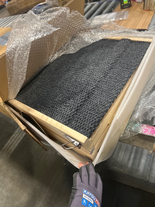 Photo 1 of ???? ???????? Dog Ramp for Bed, 64" Long Foldable Pet Ramp for Small Large Dogs, Dog Ramps for High Beds Car, High Traction with Platform 6 Adjustable Heights 24" to 30" Up to 220LBS, Wood