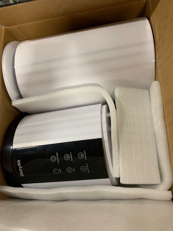 Photo 1 of ***NOT FUNCTIONAL, SELLING FOR PARTS, FINAL SALE***Humidifiers for Bedroom - GloryAir 2.11Gal (8L) Quiet Top Fill Cool & Warm Mist Humidifier Large Room 650 ft² with Humidistat, diffuser, Auto Mode, 7-Color Light for Plants, Baby,Adults, Office & Home***N