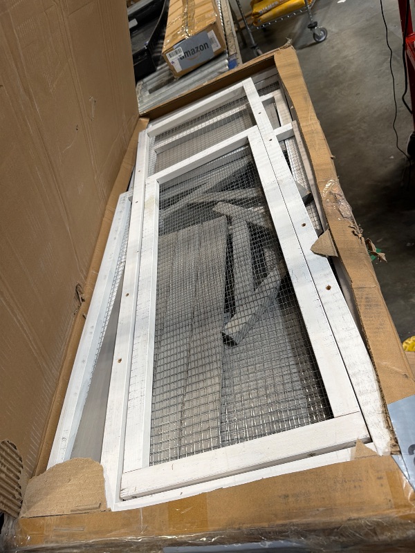 Photo 1 of *** PARTIAL SET***** ONLY ONE BOX ****  70" Large Catio Outdoor Cat Enclosure, Outdoor Cats Cage with Waterproof Cover,Wooden Walk in Cat Shelter Jumping Platforms & 2 Resting Box, UV Resistant