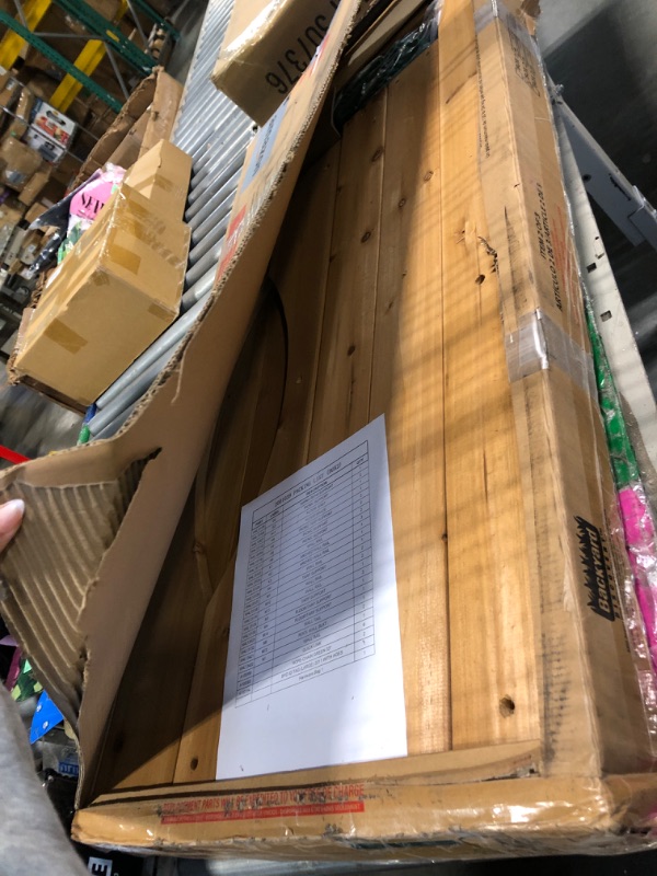 Photo 1 of (4/11/2026 ***FINAL SALE/NO RETURN, SOLD AS PARTS***)
Backyard Discovery Belmont Cedar Wood Swing Set with Wave Slide, Play Deck, Rock Wall Ladder, Snack Bar Window, Shaded Picnic Area, Bench, Belt Swings, Trapeze, Sandbox Area, Canopy, Outdoor Playset