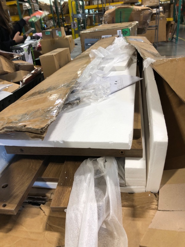 Photo 1 of ***MINOR DAMAGE*** Tribesigns 70.9-Inch Extra Long Sofa Table, Farmhouse Console Tables with Wood Frame and Storage Shelf, 2-Tier Wood Table Behind Couch for Living Room, Hallway, Foyer, Light Brown