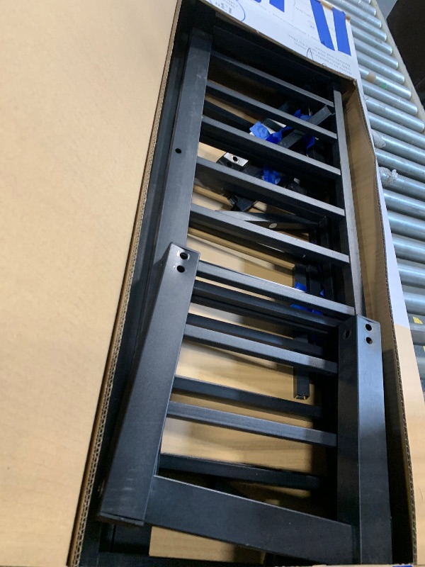 Photo 1 of *** STOCK  PHOTO SIMILAR NOT EXACT *** *** MISSING HARDWARE ***  Metal Twin Over Twin Over Twin Bunk Beds for 3 Kids, Heavy Duty Triple Bunk Bed Frame with Built-in Desk,3 Bed Bunk Beds,Twin Size Triple Bed,Detachable,Black