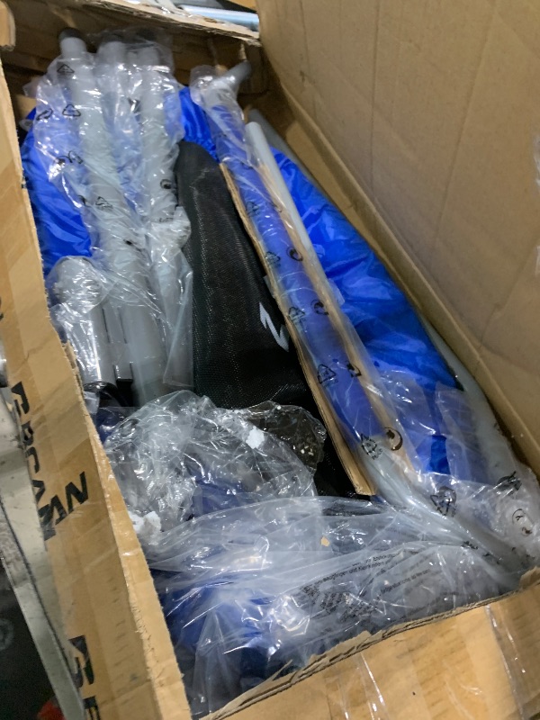 Photo 1 of **SOLD FOR PARTS**BCAN 40/48" Foldable Mini Trampoline Max Load 330lbs/440lbs, Fitness Rebounder with Adjustable Foam Handle, Exercise Trampoline for Adults Indoor/Garden Workout, Blue