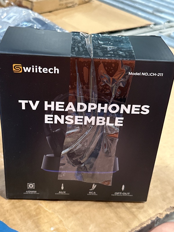 Photo 1 of **UNTESTED**
Swiitech Wireless Headphones for TV Watching, TV Headphones with Transmitter Charging Base, Bluetooth V5.3, No Audio Delay, Clear Voice, Plug & Play, Comfortable, Gifts for Elderly/Seniors