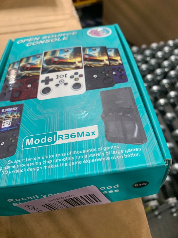 Photo 1 of ?R36MAX 4000mAh Portable Rechargeable Handheld Retro Game Console,Comfort Non-Slip Handheld Standing Retro Game Console with 64G TF Car,4.0-inch Screen,for Office,Black