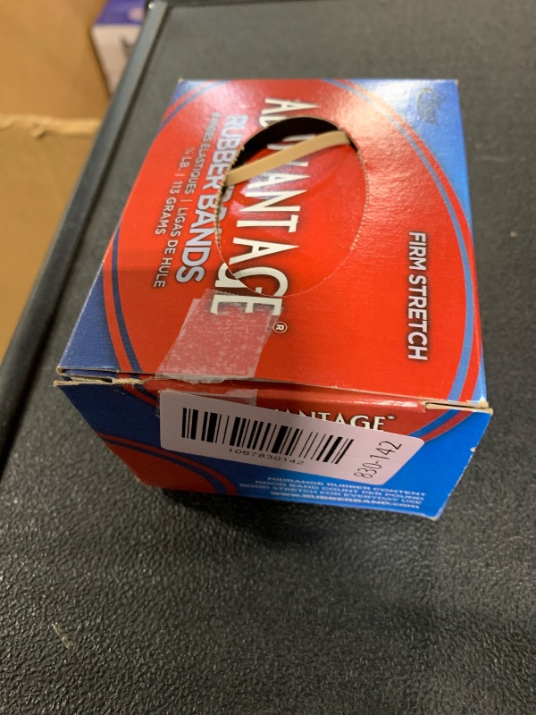 Photo 1 of "Alliance Rubber 26339 Advantage Rubber Bands Size #33, 1/4 lb Box Contains Approx. 150 Bands (3 1/2"" x 1/8"", Natural Crepe)", beige