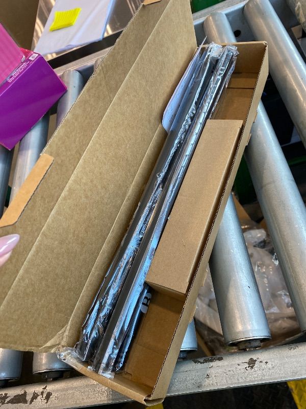 Photo 1 of *MINOR DAMAGE - USED*
5/8” Diameter Curtain Rods 30-90 Inch, for 30-84 Inch Windows, Adjustable Splicing Black Curtain Rods for Windows with Brackets, Window Rod Long Small Curtains Rod