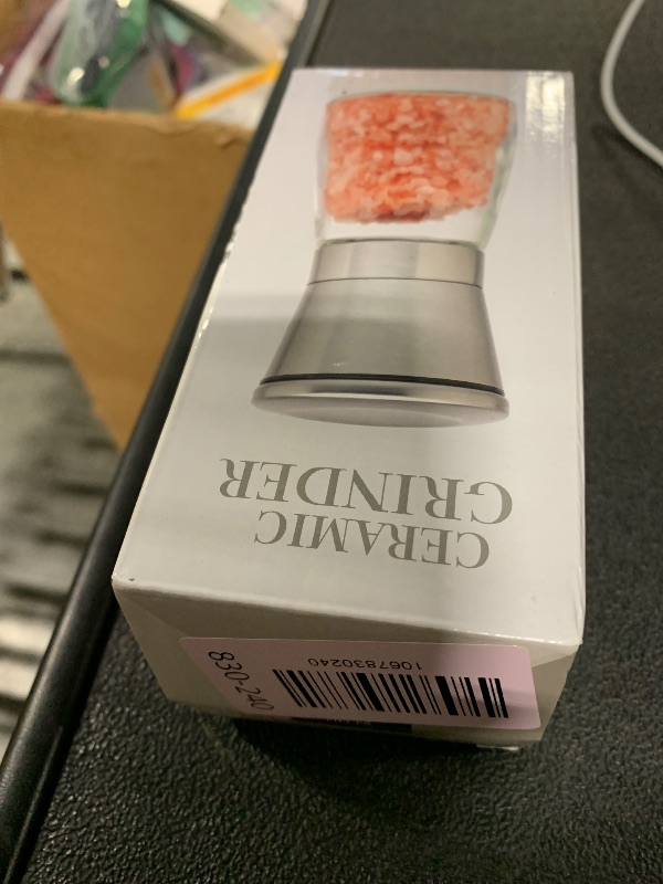 Photo 1 of Ebaco Original Stainless Steel Salt or Pepper Grinder - Top Spice Mill with Ceramic Blades, Brushed Stainless Steel and Adjustable Coarseness By Pepper Grinder ?Single Package?