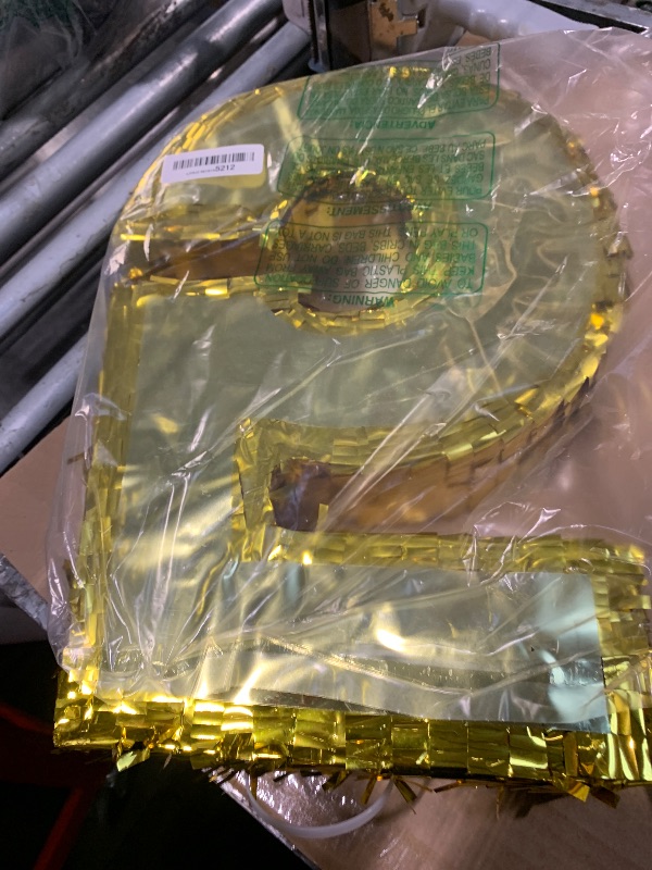 Photo 1 of **MAJOR DAMAGE**
Gold Foil Number 5 Pinata - Pinatas for Birthday Party Table Centerpiece & Game - Easy-Fill Design & 5th Birthday Decorations - Gold, Paper, Small, 15.5 x 10.5 x 3 in