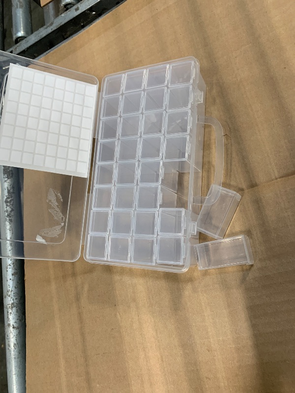 Photo 1 of ***SIMILAR***
1 Pack 32 Grids Diamond-Paint-Art Box Plastic Jewelry Organizer Storage Container Diamond Embroidery Storage Boxes Nail Art Tools Storage Case for DIY Rhinestone Beads Nail Art Small Findings, Clear