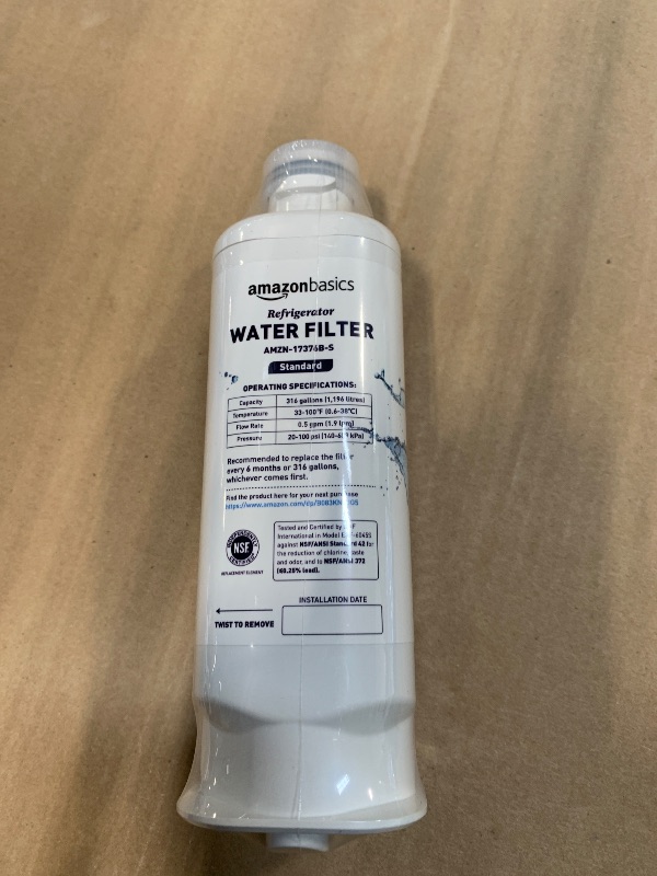 Photo 1 of ****FACTORY SEALED****
Amazon Basics Replacement Samsung DA97-17376B, HAF-QIN/EXP Refrigerator Water Filter, 1-Pack, Standard Filtration