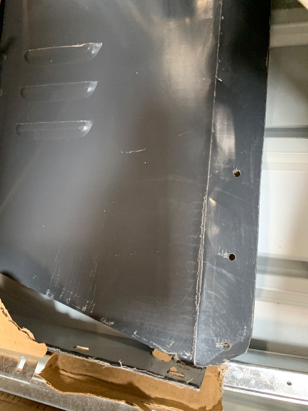 Photo 1 of **FOR PARTS. FINAL SALE. MISSING
PIECES. NO RETURN. NO REFUND**
10x12 Ft Outdoor Metal Storage Shed, Galvanized Steel Garden Sheds with Lockable Doors, Extra Large Utility and Tool Storage for Patio Lawn Backyard Outside Use, Brown