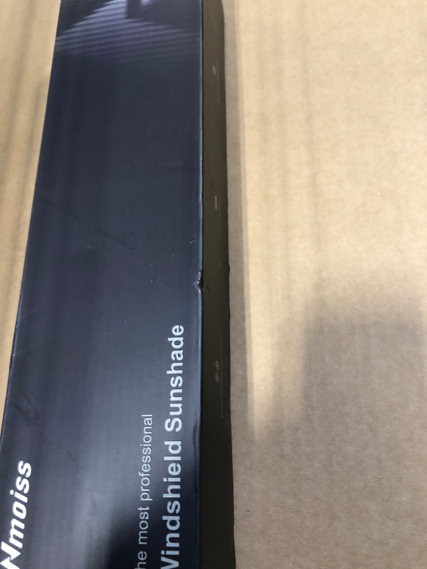 Photo 1 of [Upgraded] Nmoiss Windshield Sun Shade Umbrella - [Vinyl Coating Heat Shield] Protect Car from Sun Rays & Heat Damage Keep Cool and Protect Interior, Spring Structure Edge Medium 56" L x 31" W