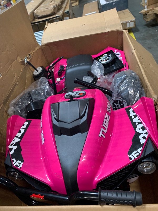 Photo 1 of **** FOR PARTS ONLY UNKNOWN FUCTINALITY FINAL SALE NO RETURN  ***** ELEMARA 24V Iron-Frame 2 Seater Ride on ATV for Big Kids,4WD Heavy-Duty ATV for Kids with Bluetooth,4 Wheeler Ride on Car with Realistic Sounds,Spring Suspension,Ultimate Adventure for Bo
