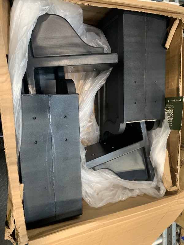 View 3 of *** MISSING HARDWARE***** Mayne Rockport Double Arm Mail Post - Black - 18in L x 23in W x 56.5in H - Standard Post, 2x Paper Holder Arms (5811-B)