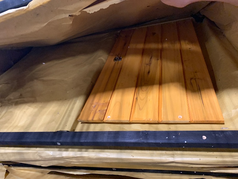 Photo 1 of *** MISSING SCREWS **** YOPTO 118" Large Wood Chicken Coop,Outdoor Hen House with Nesting Box Poultry Cage,Oversized Enclosed Run,Hen Coop with Leak-Proof Pull-Out Tray,Asphalt Roof & Free-Range Doors,Black+Gold