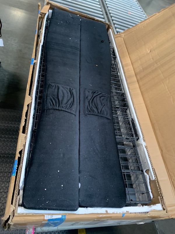 Photo 1 of **** PARTIAL SET ONLY DRAWER UNDER BED *** YITAHOME King Size Bed Frame with 4 Drawers and RGB LED Lights, Velvet Upholstered Platform Bed with Charging Station and Storage Headboard, No Box Spring Needed, Easy Assembly, Noise-Free, Black