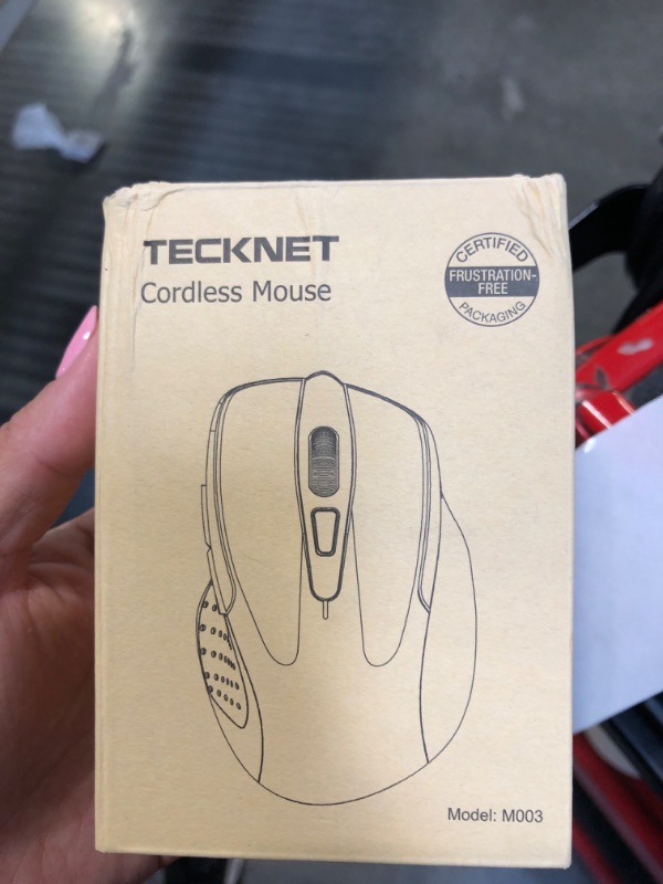 Photo 1 of ***Battery Panel Missing***TECKNET Wireless Mouse, 2.4G Ergonomic Optical Mouse, Computer Mouse for Laptop, PC, Computer, Chromebook, Notebook, 6 Buttons, 24 Months Battery Life, 2600 DPI, 5 Adjustment Levels - Purple