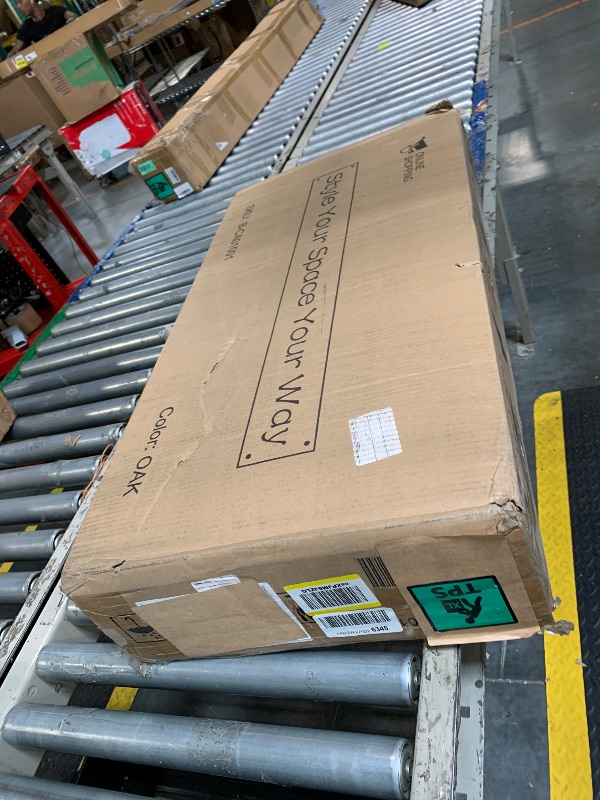 Photo 1 of ***FACTORY SEALED***
infurnic 2 Door Rattan Storage Cabinet, Wood Kitchen Sideboard Buffet Console Table with Shelves for Living Room, Hallway, Kitchen, Oak